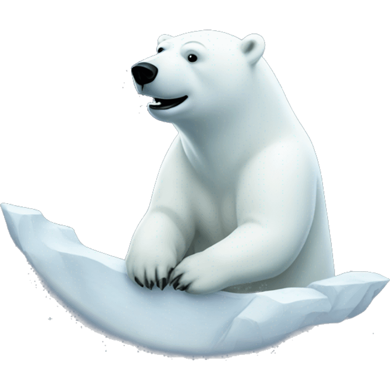 polar bear with moon emoji