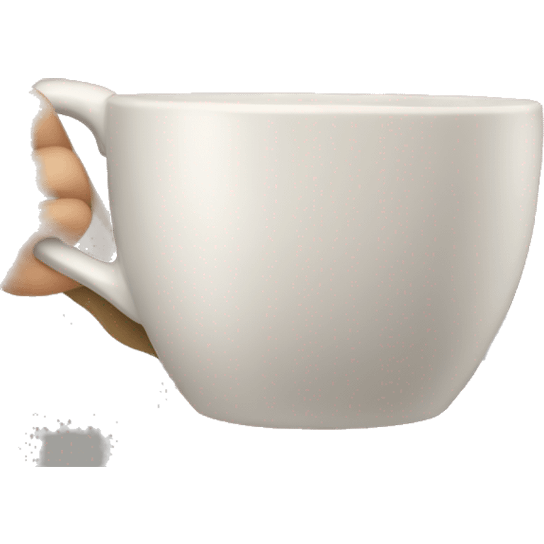 girl putting her head into a coffee cup emoji