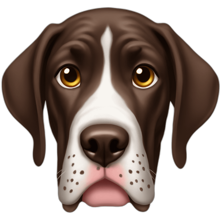 Chocolate brindle Great Dane emoji