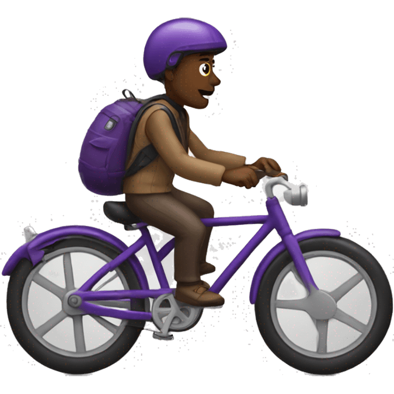 Stop eggplant riding bike emoji