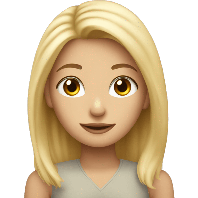 Blonde girl with York emoji