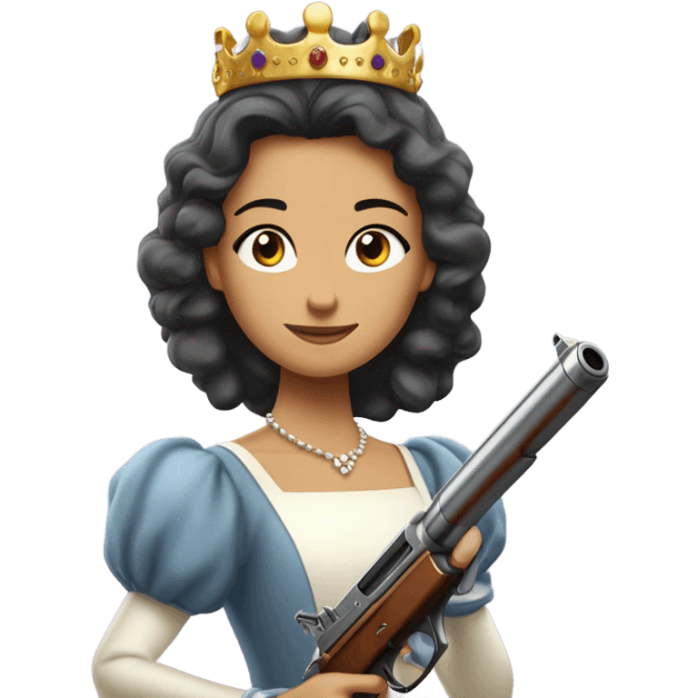 Princesse avec un pistolet emoji