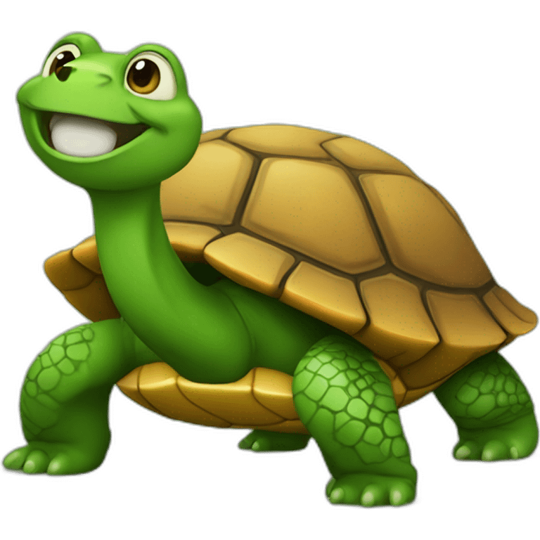 chat sur une tortue emoji