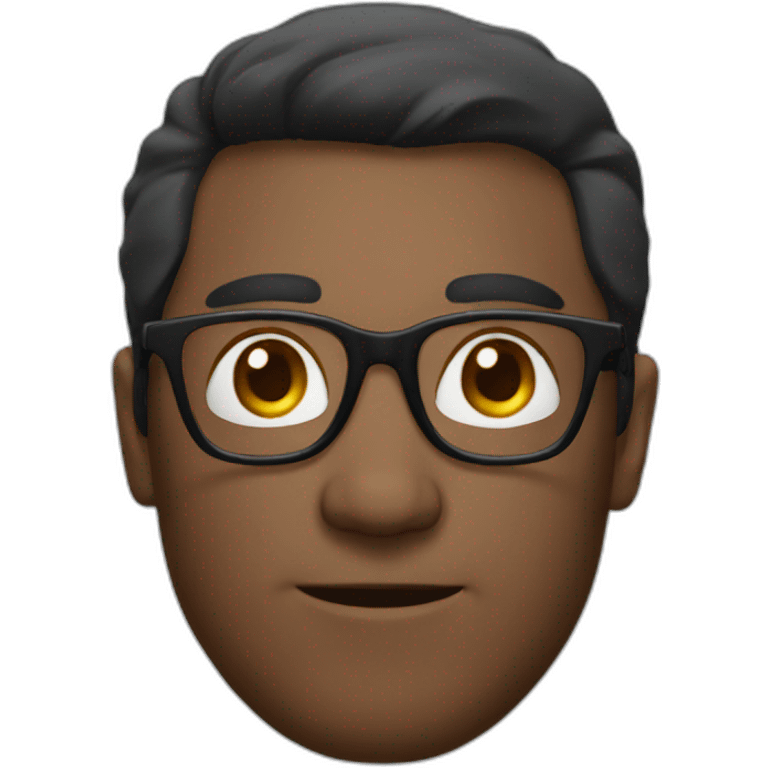 man with specs and looks smart emoji