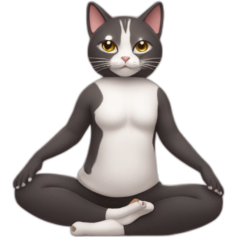 yoga cat emoji