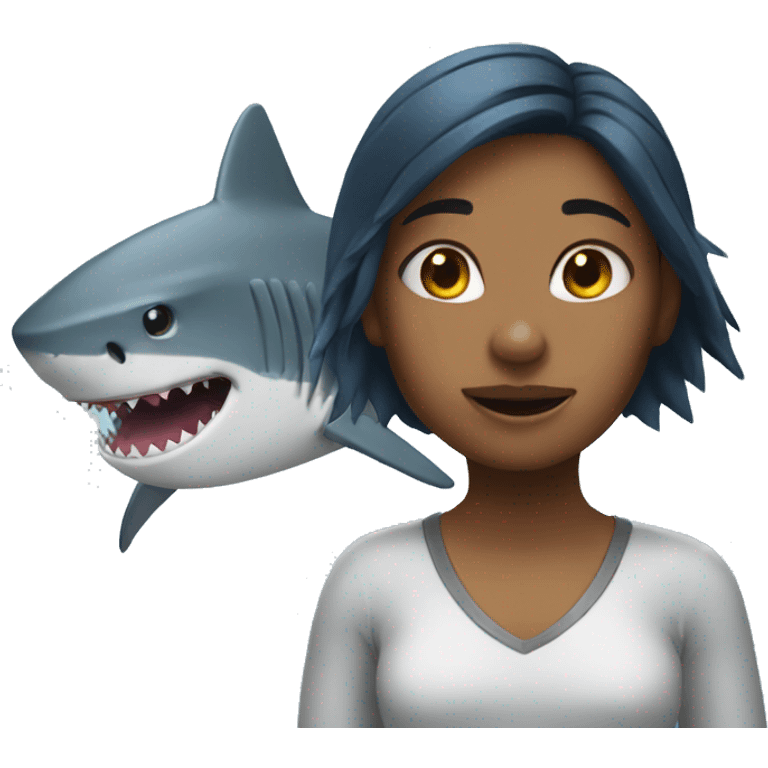 shark-girl emoji