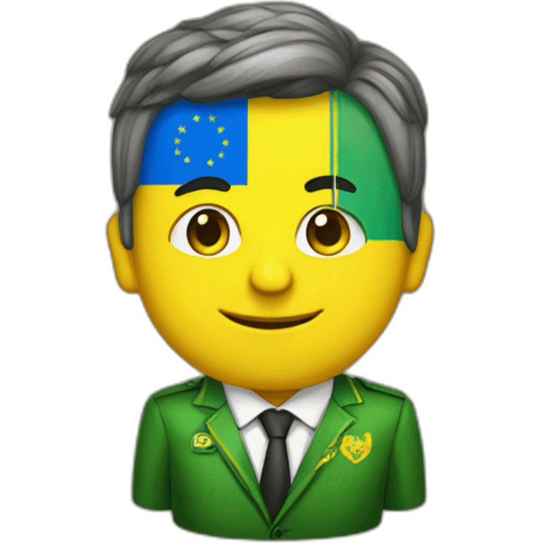 Zelenskyy with Ukrainian Flag  emoji