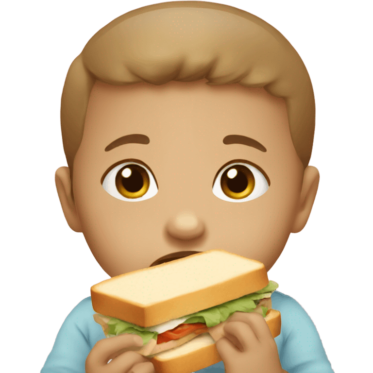 Baby eating sandwich  emoji