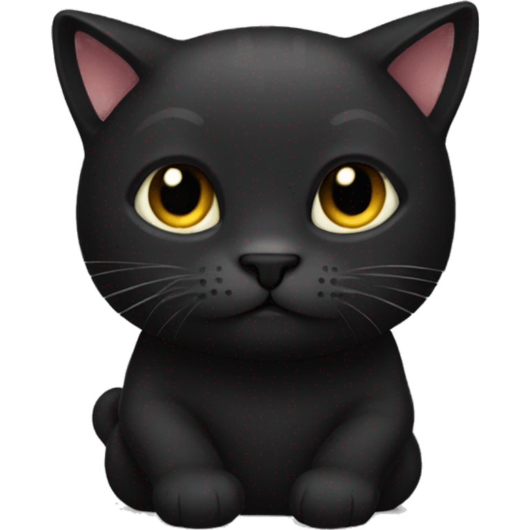 Black cat wearing a suéter  emoji