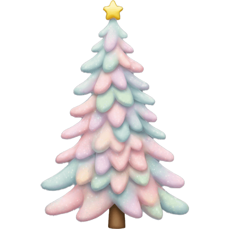 Pastel Christmas tree emoji