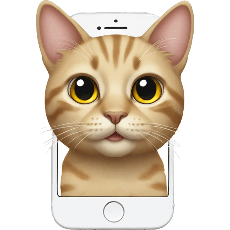 Cat with iPhone  emoji