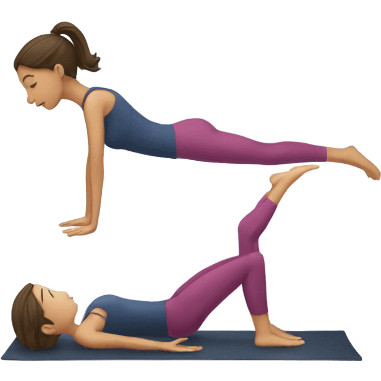 Girl doing Pilates emoji