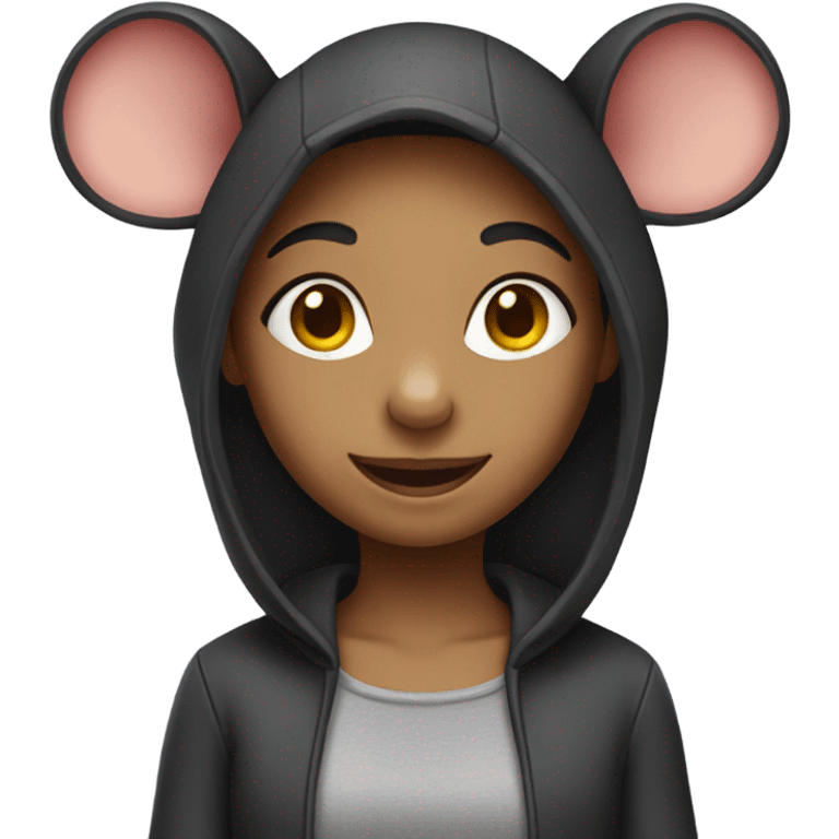 Girl dressed as mouse emoji