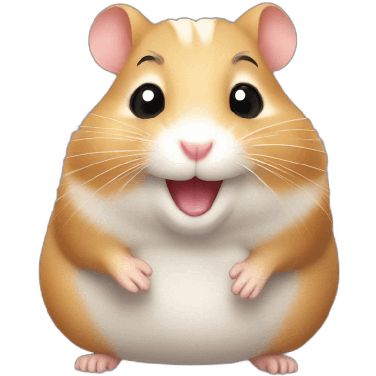 Hamster avec un sourire emoji