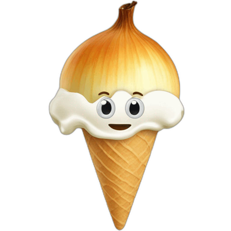 Onion eating ice cream  emoji