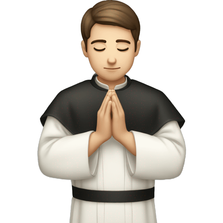 The Young italian Priest in prayer emoji