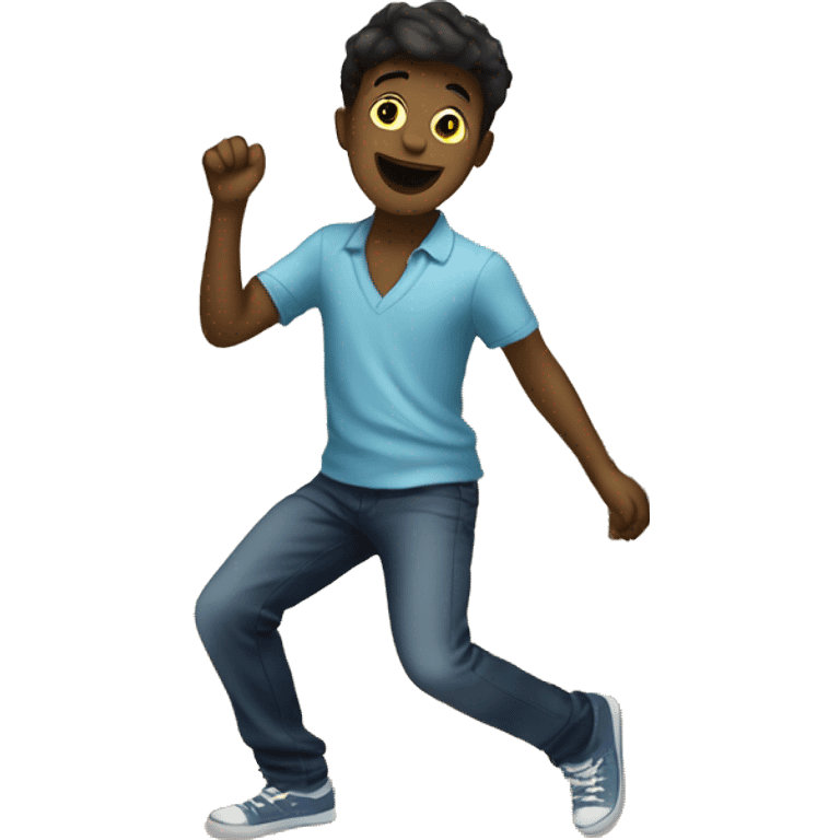 Boy dancing on the dangefloor at a party emoji