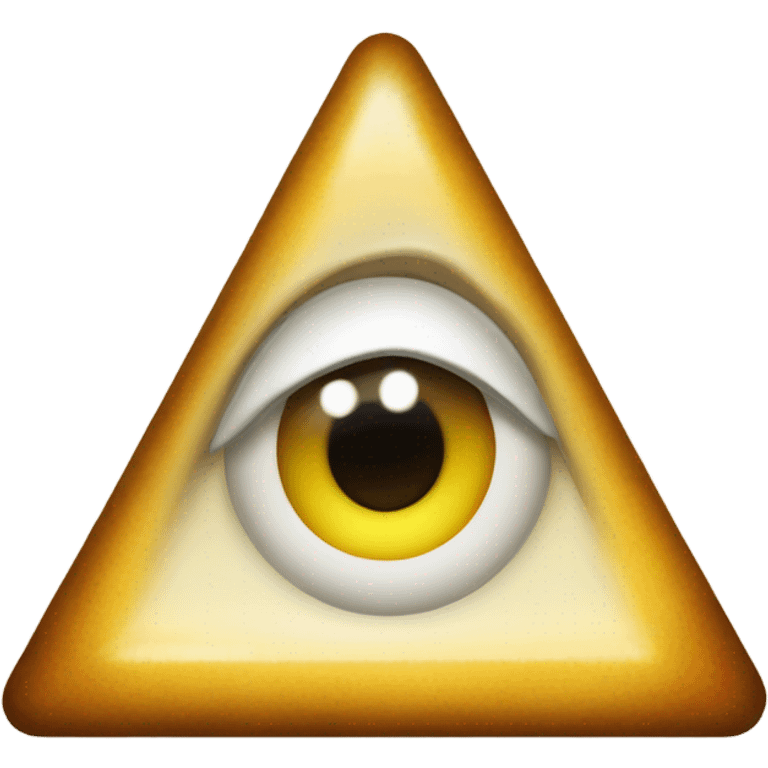 A friendly all seeing eye triangle emoji