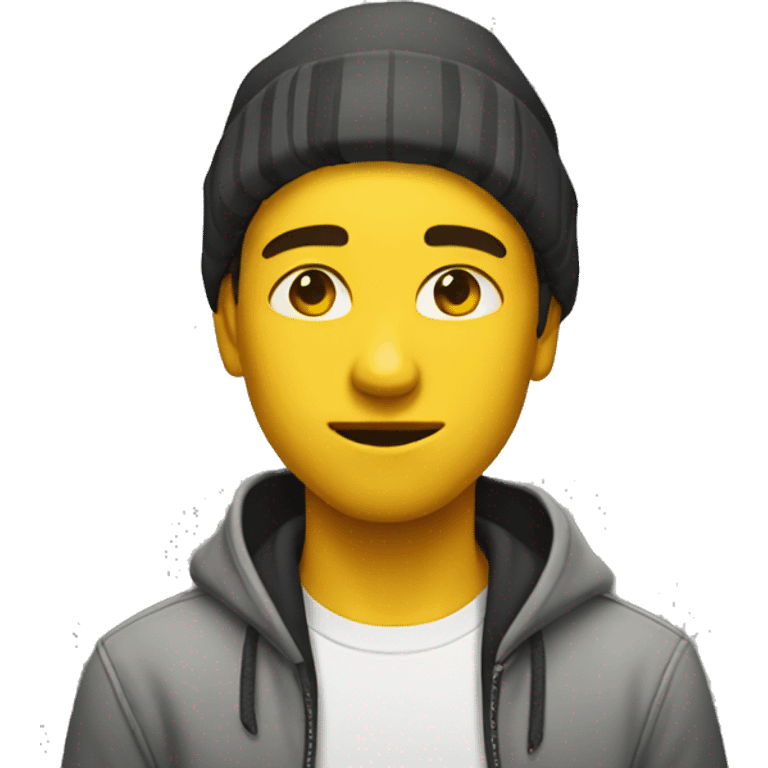 Cool yellow teenager emoji