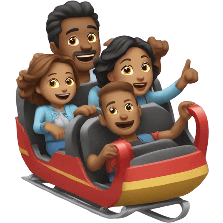 Family on a rollercoaster emoji