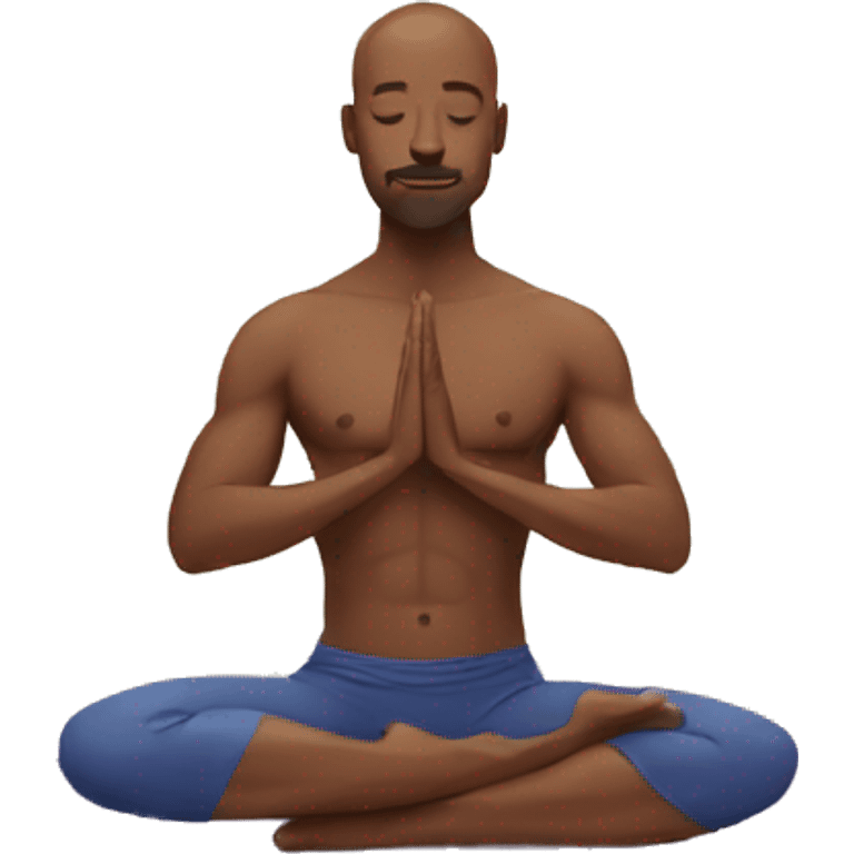 man doing yoga emoji