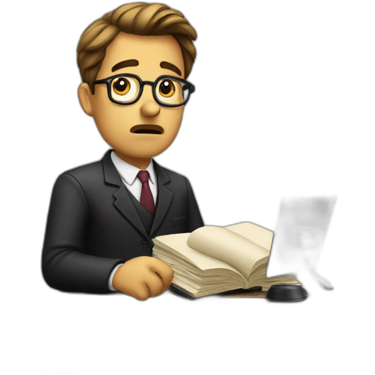 Confused lawyer emoji