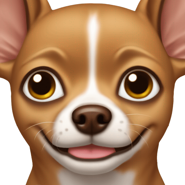 Brown chihuahua with blep  emoji