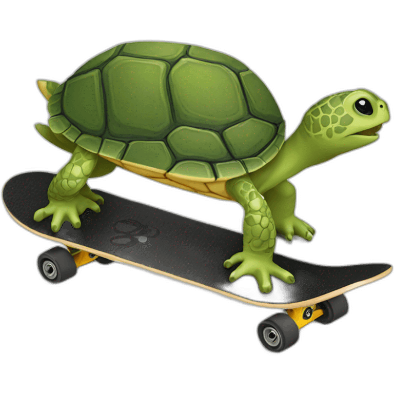 Tortue sur skateboard emoji