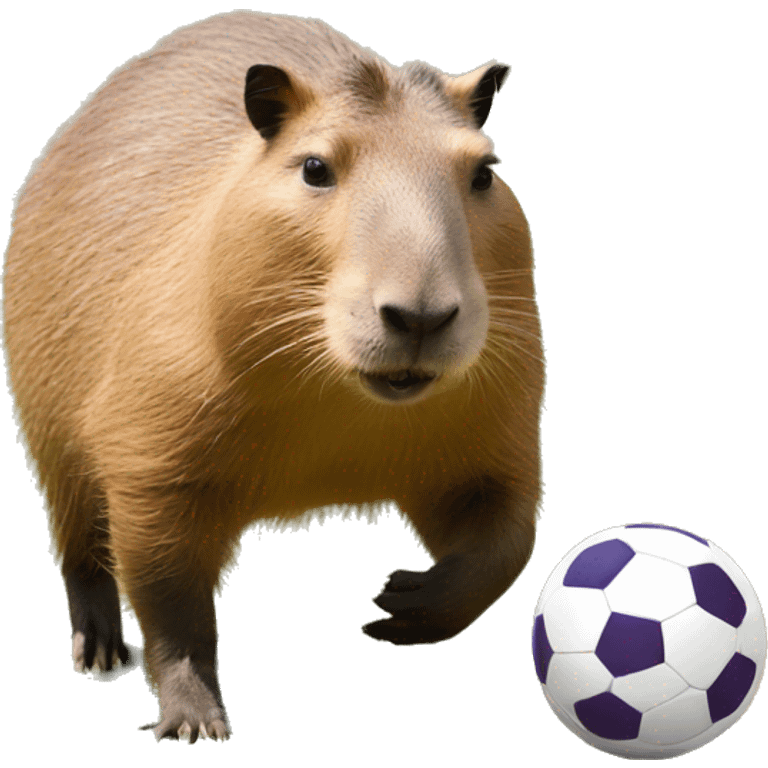 Capybara playing football  emoji