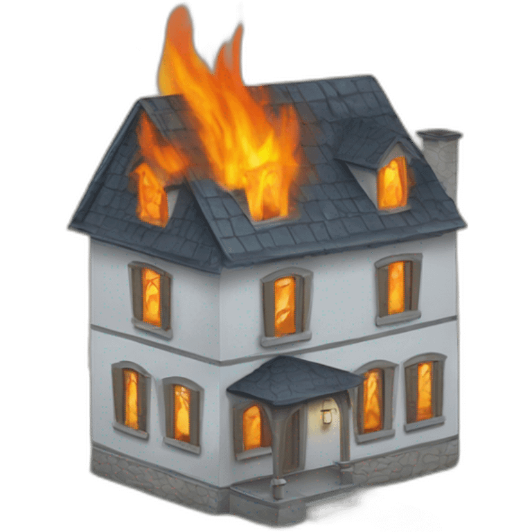 maison en feu emoji