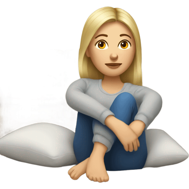 a russian woman resting on a sofa in the living room emoji