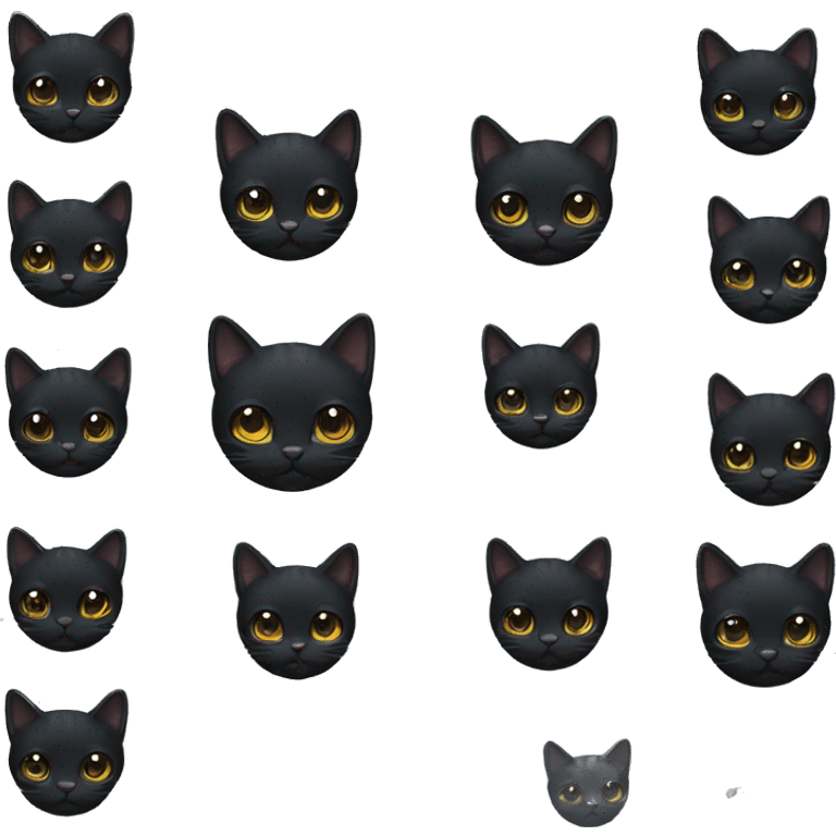 black kitties  emoji