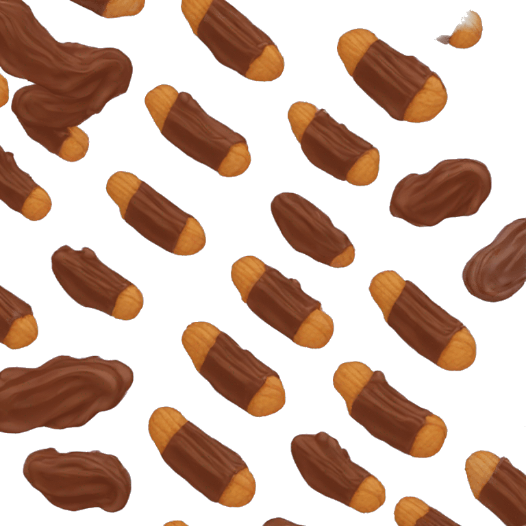 chocolate dipped churro emoji