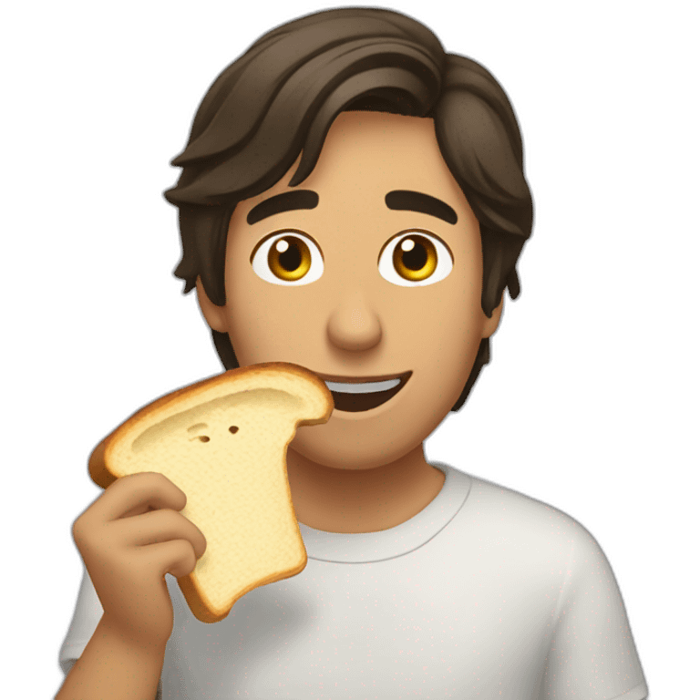 alex g eating toast emoji