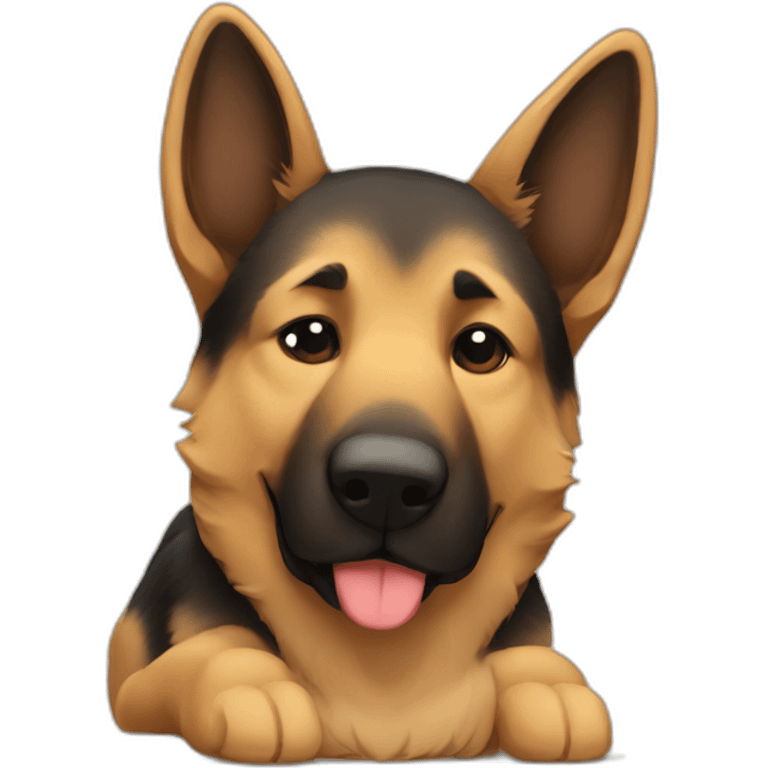 sleeping German shepherd emoji