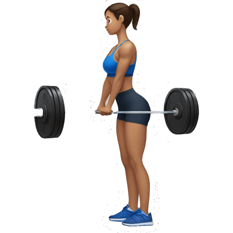 Woman deadlifting emoji