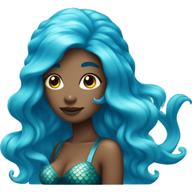 Blue hair mermaid emoji