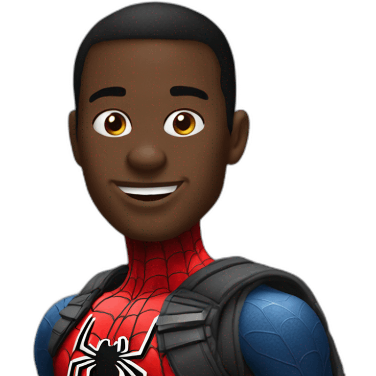 Noob Spiderman black man emoji