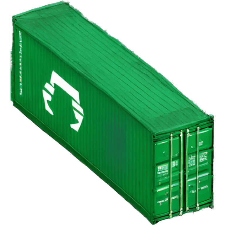 green cargo container emoji