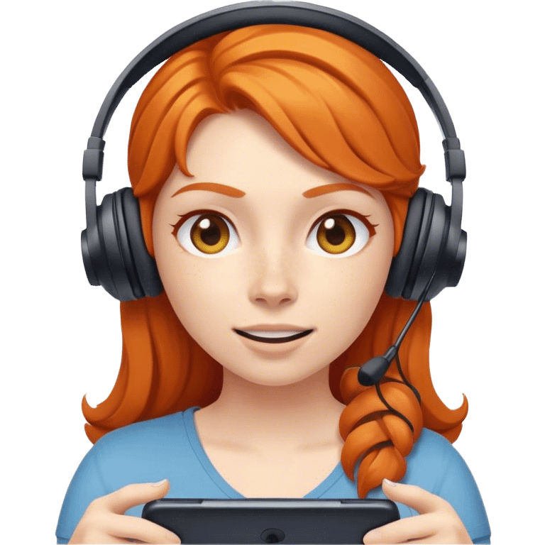 Ginger lady gamer emoji