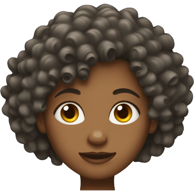 Woman with curly hair  emoji