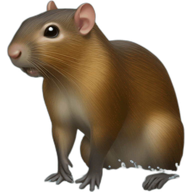 Agouti dans l'eau emoji