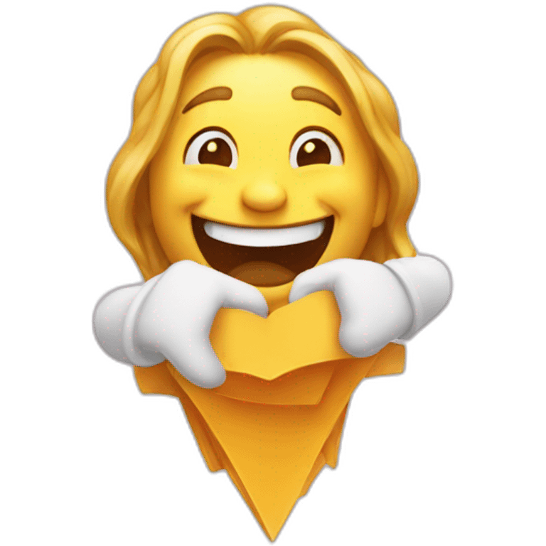 hexagonal happy emoji greeting emoji