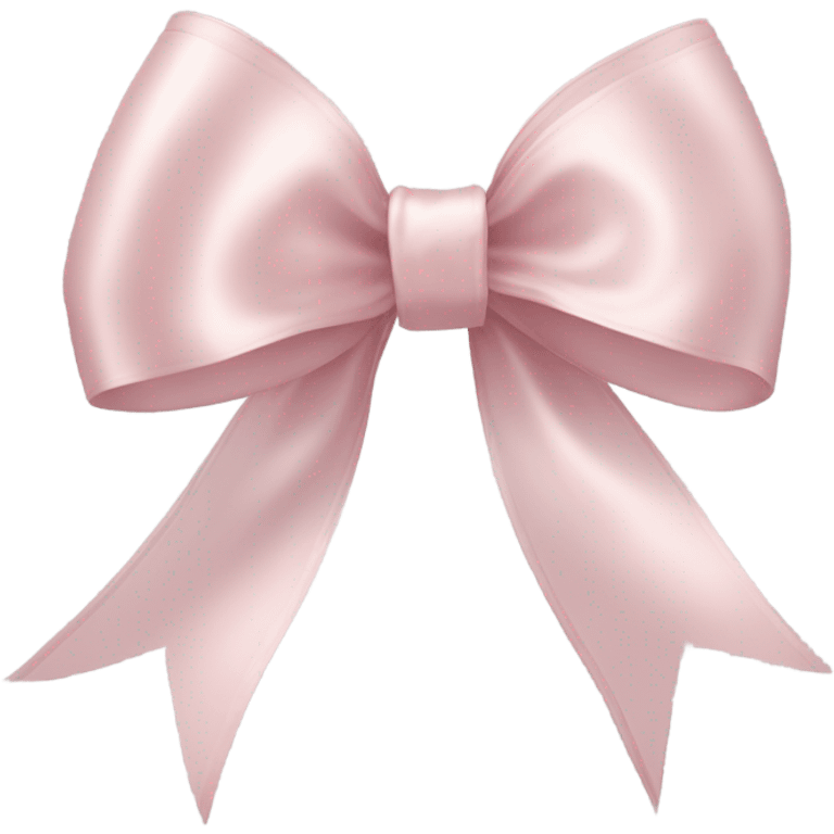 Pale pink ribbon bow emoji