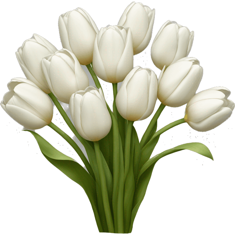 White tulip bouquet emoji