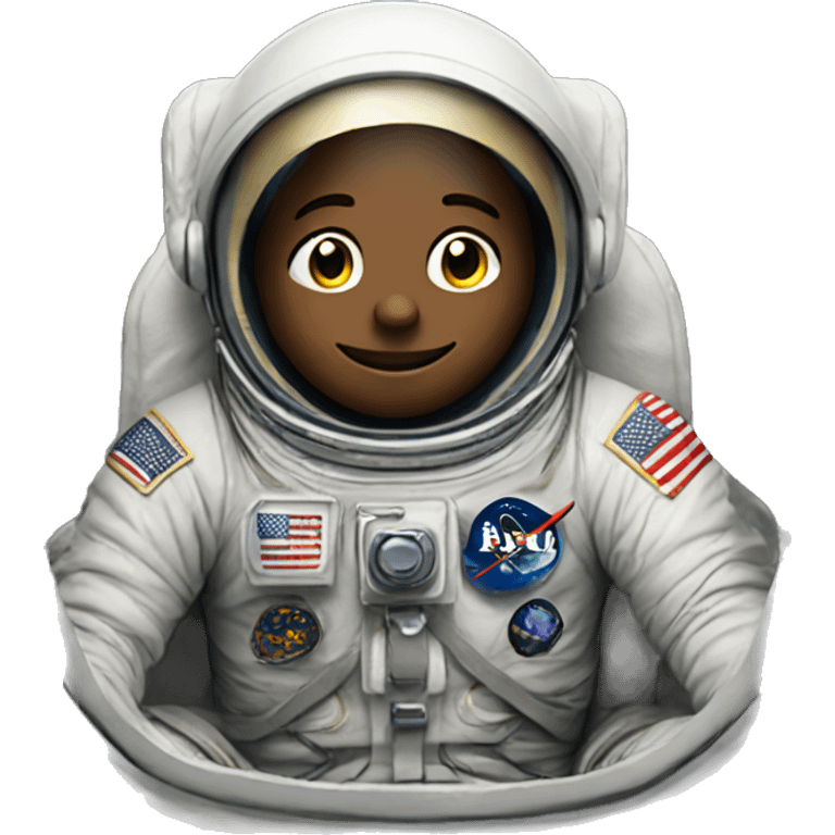 An astronaut sitting on the moon  emoji