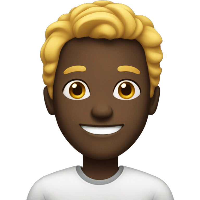 Black guy, smiling emoji