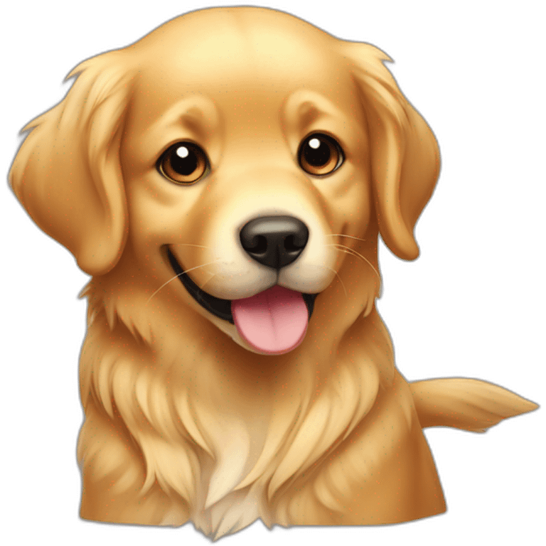 Cute little Golden Retriever emoji