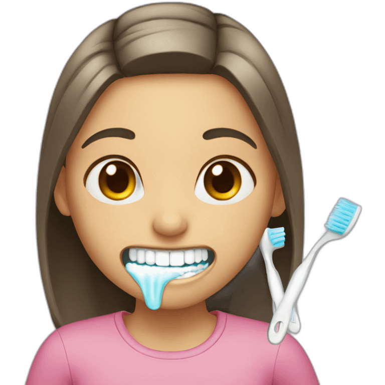 girl clean my teeth emoji