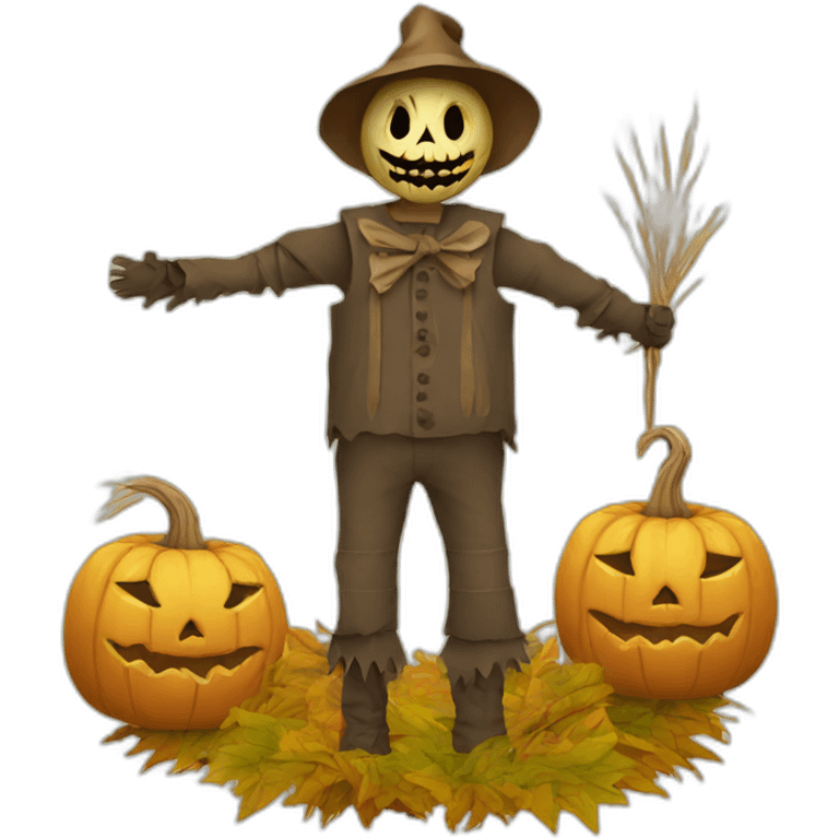 scary full body scarecrow emoji